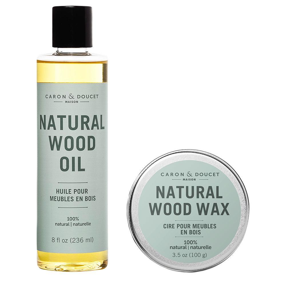 100% Natural Wood Conditioning Oil and Wax Finish Set